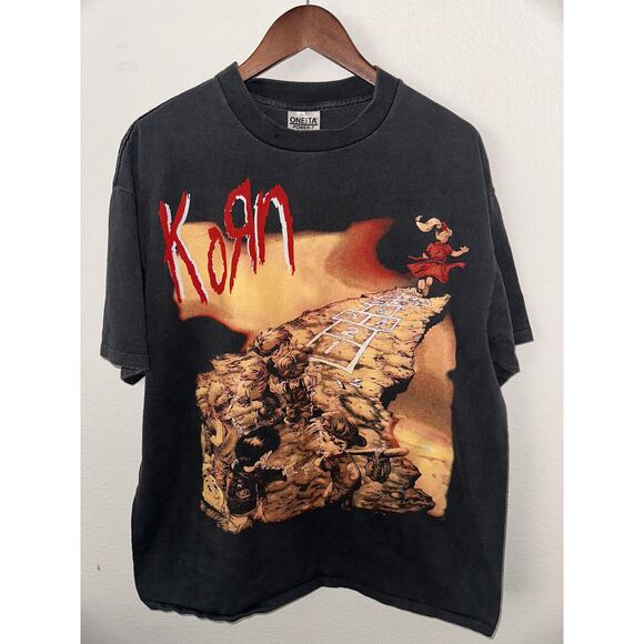 Korn "Follow The Leader" Vintage Reprint Single Stitch Oneita Tag - Picture 1 of 6